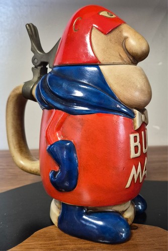 Vtg bud man lidded - vtg, stein